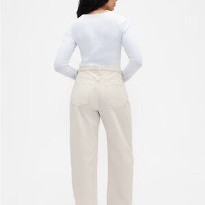 GAP High Rise Barrel Corduroy Pants